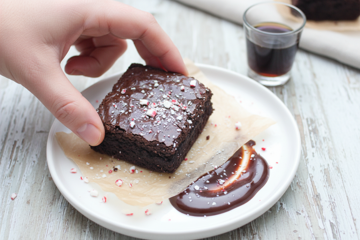 Kahlua Peppermint Mocha Brownies