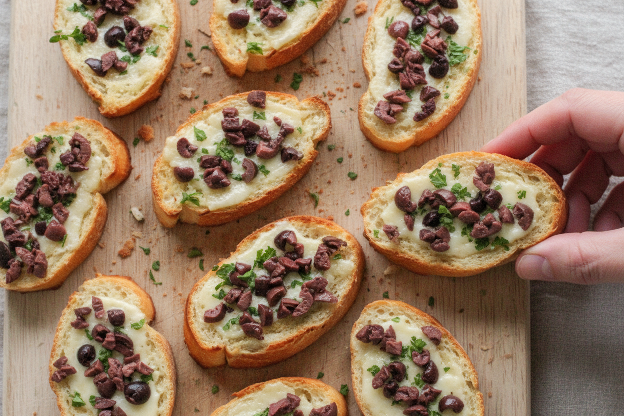 Kalamata Olive and Brie Crostini Recipe