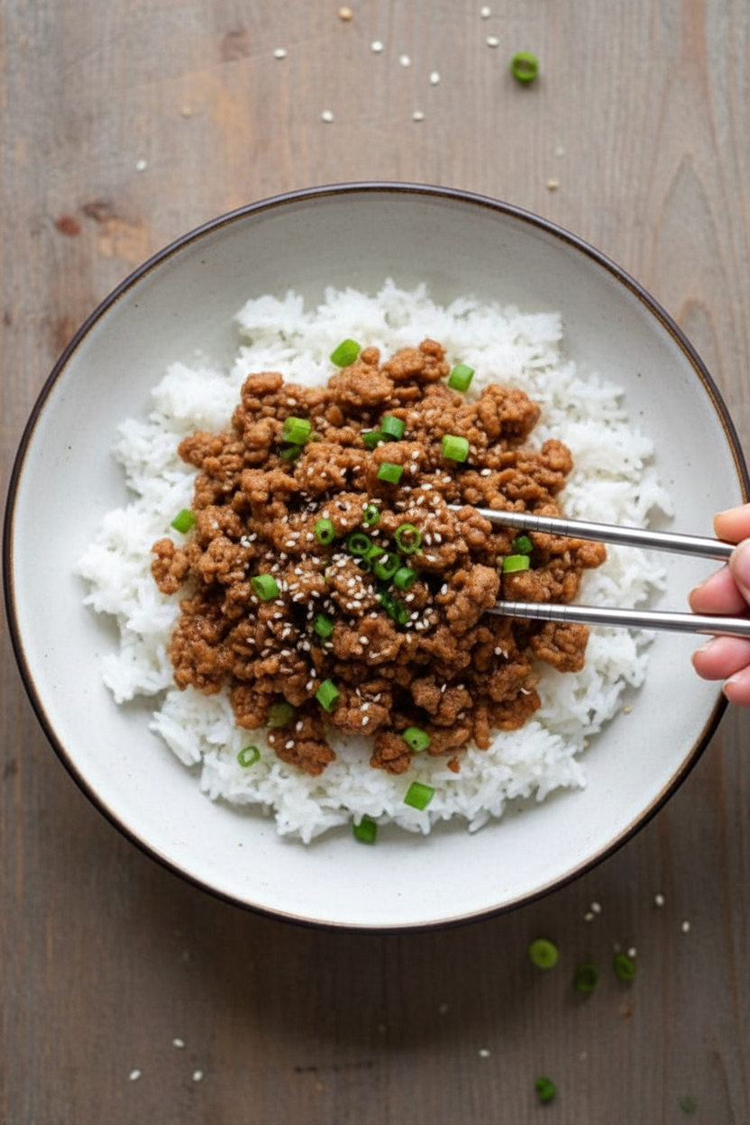 Korean Ground Turkey & Rice Bowls - The Schmidty Wife