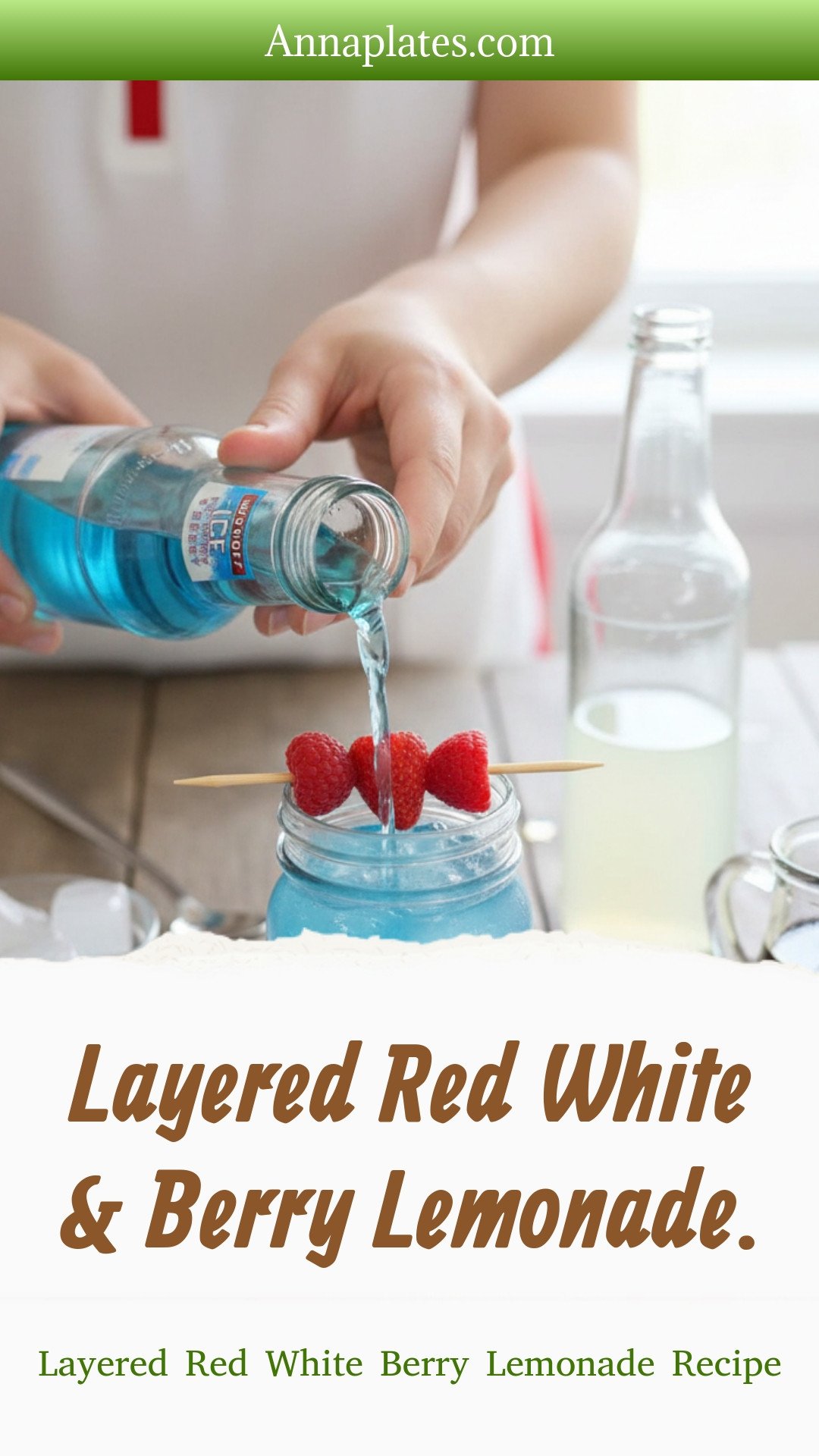 Layered Red White & Berry Lemonade.