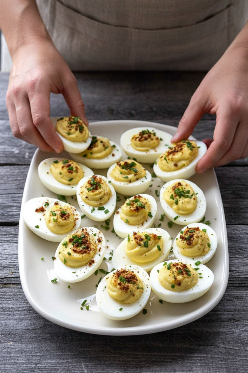 Lemon Pepper Deviled Eggs