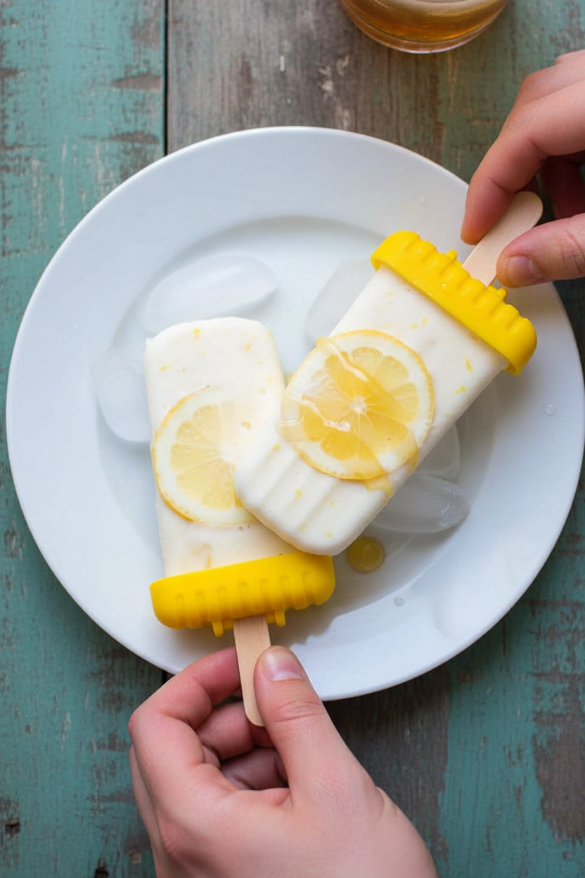 Lemonade Yogurt Popsicles