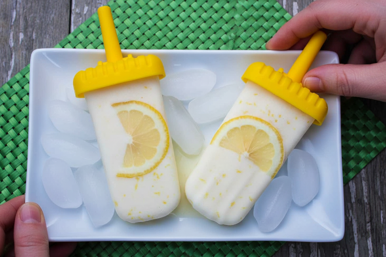 Lemonade Yogurt Popsicles