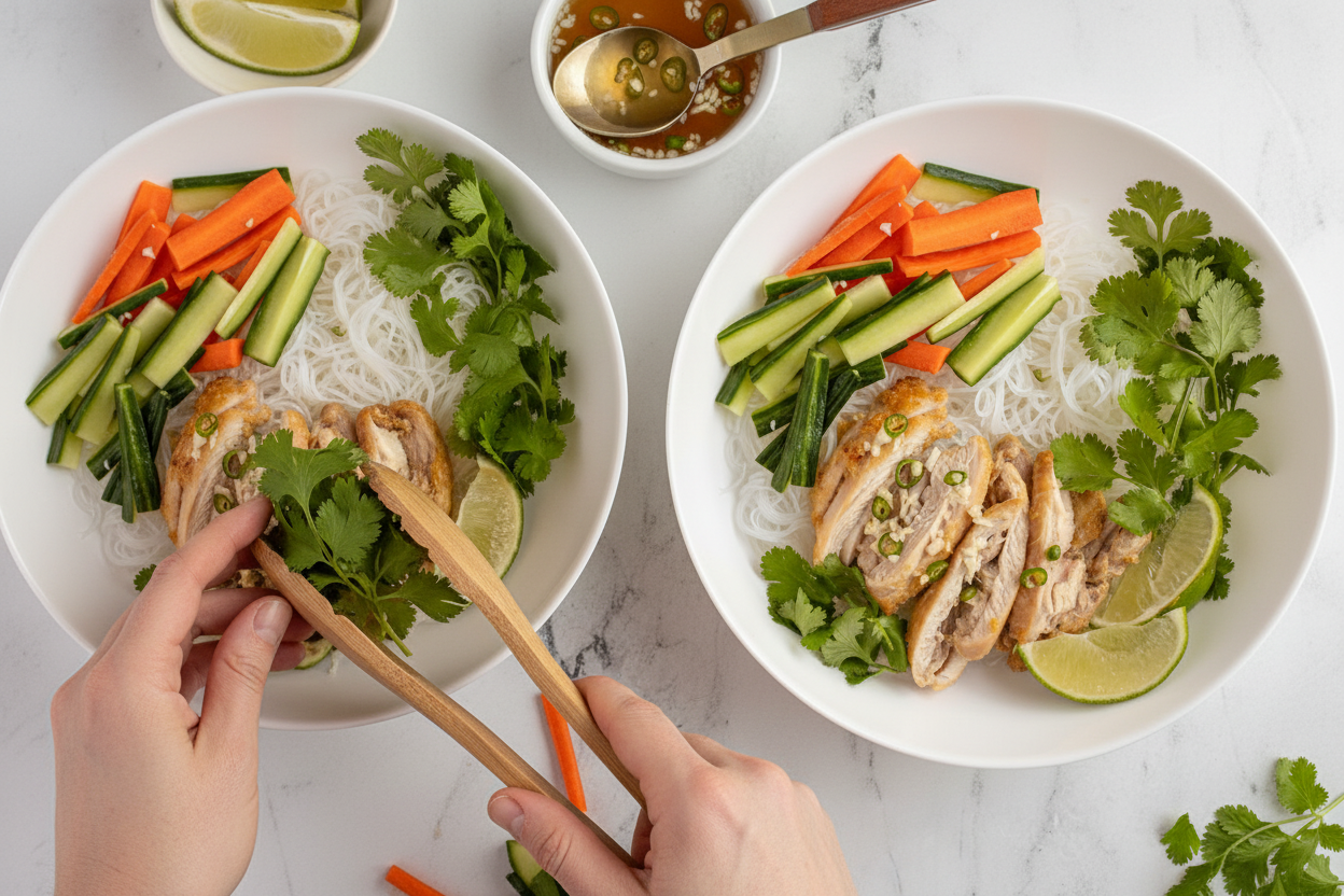 Lemongrass Chicken with Vermicelli Bowls – The Schmidty Wife: Lemongrass Chicken Vermicelli Bowls Recipe