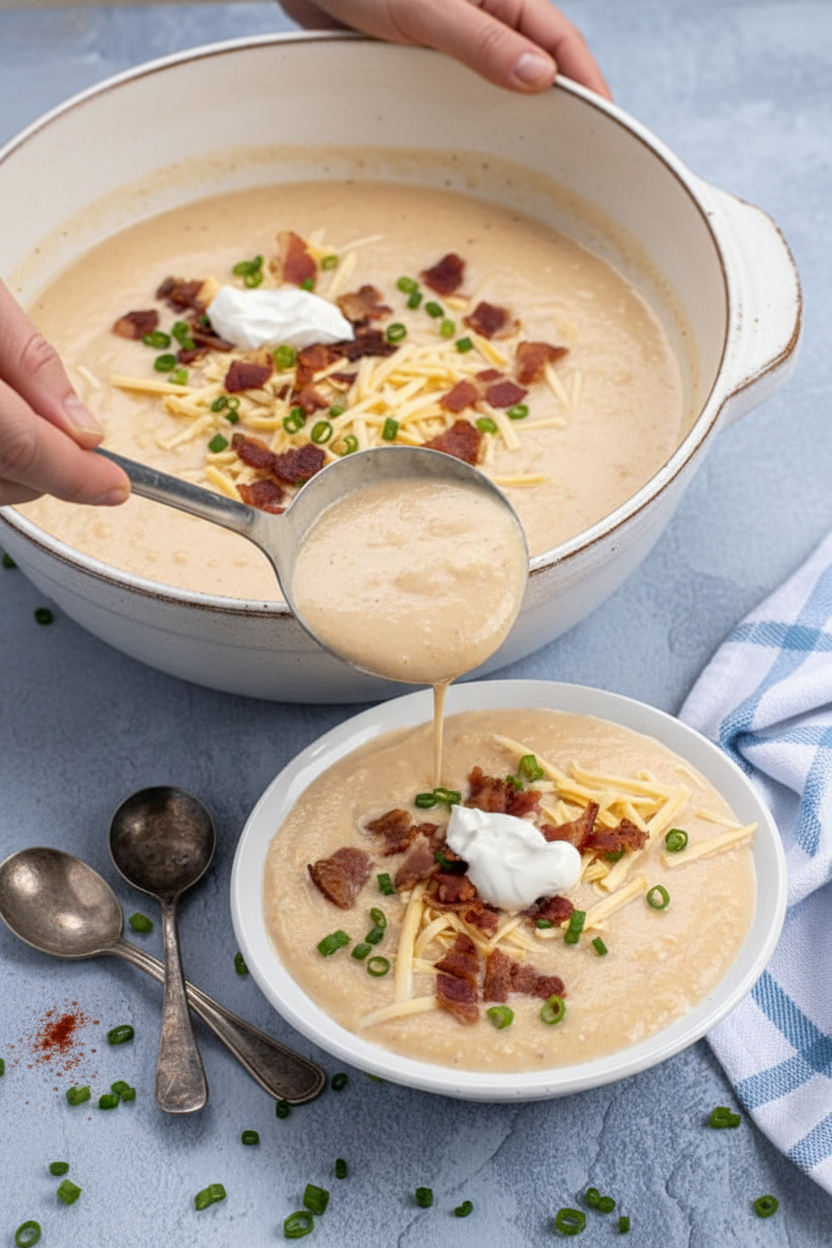 Loaded Baked Potato Soup made in the Instant Pot - The Schmidty Wife