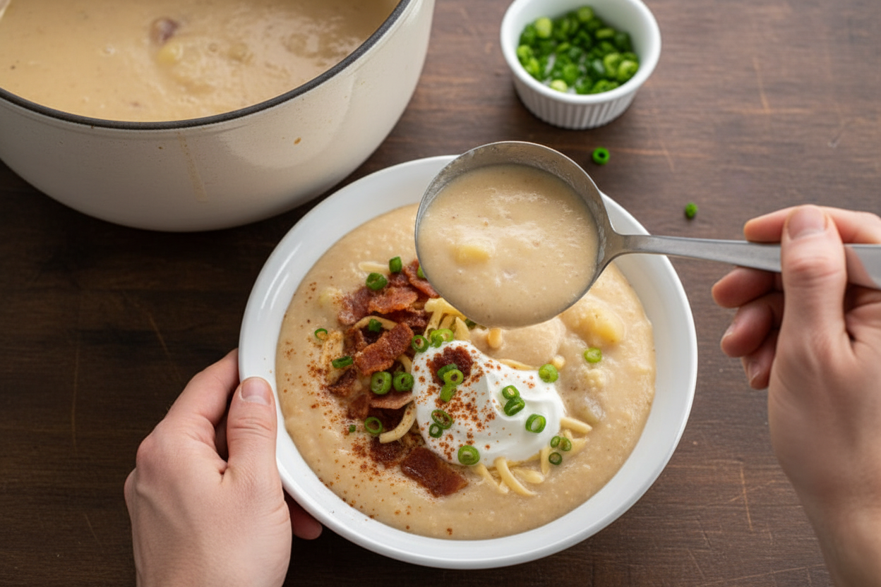 Loaded Baked Potato Soup made in the Instant Pot - The Schmidty Wife