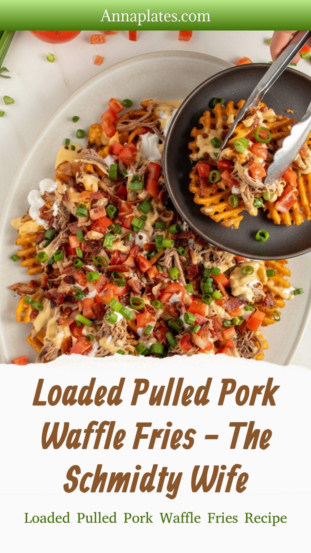 Loaded Pulled Pork Waffle Fries - The Schmidty Wife