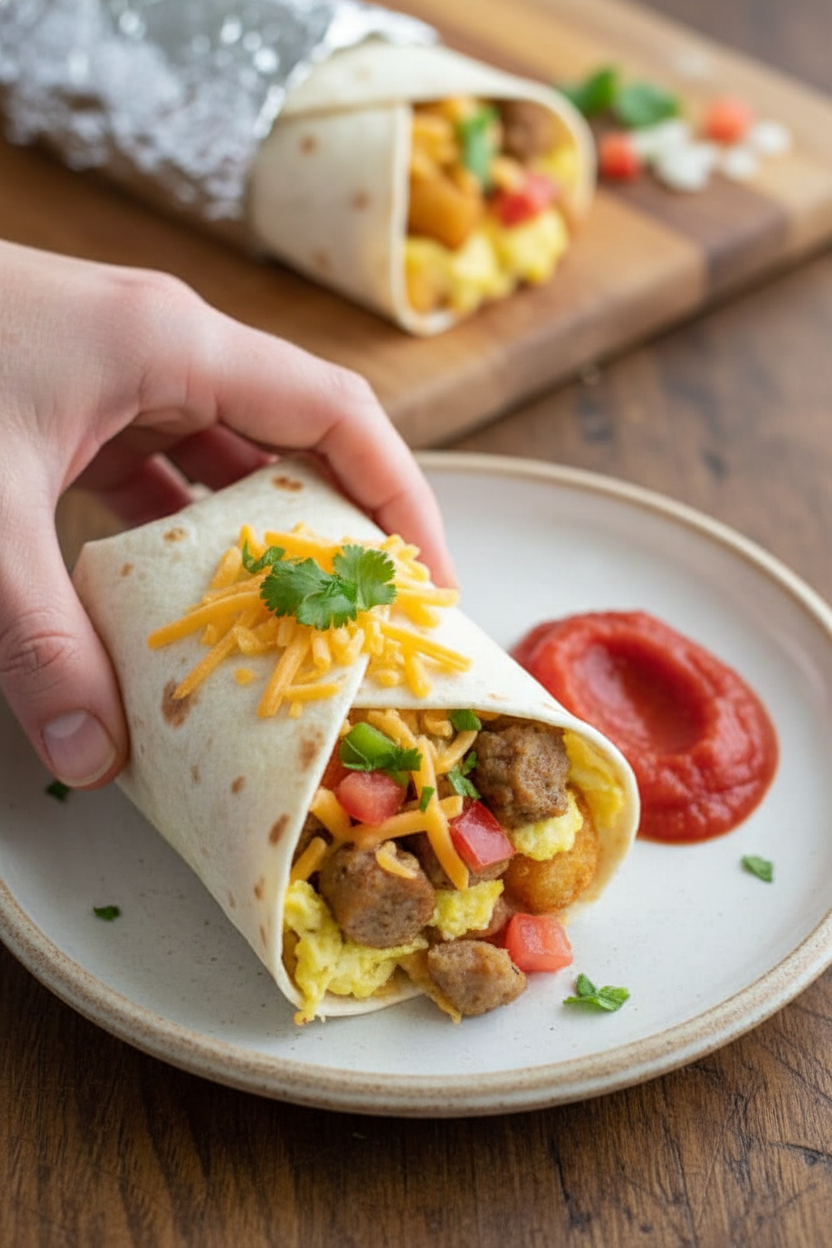 Freezer Breakfast Burritos