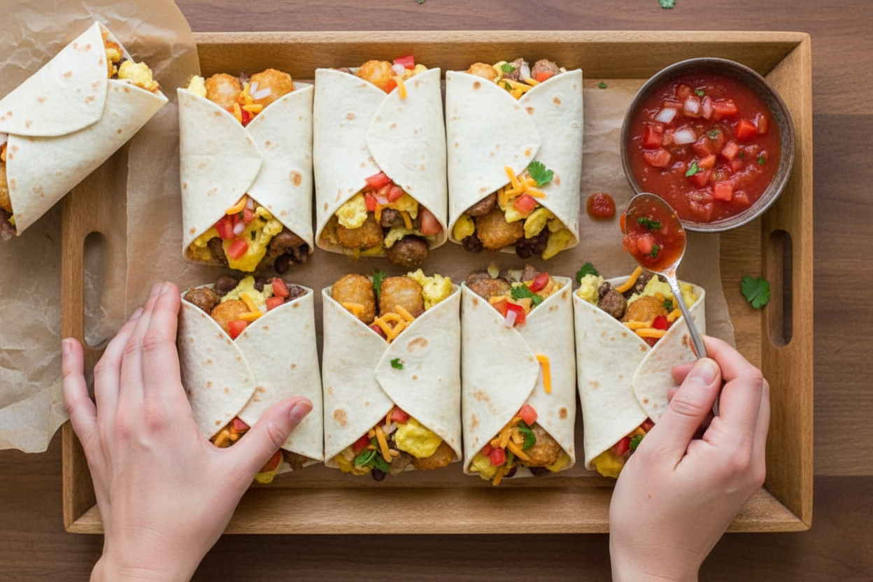 Freezer Breakfast Burritos
