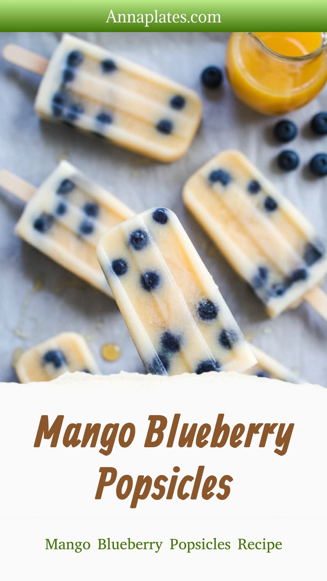 Mango Blueberry Popsicles
