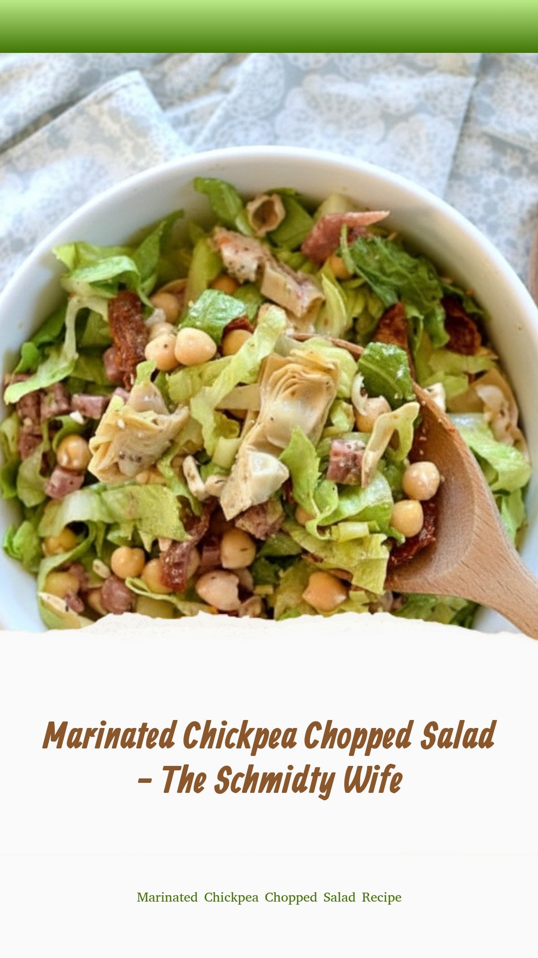 Marinated Chickpea Chopped Salad - The Schmidty Wife