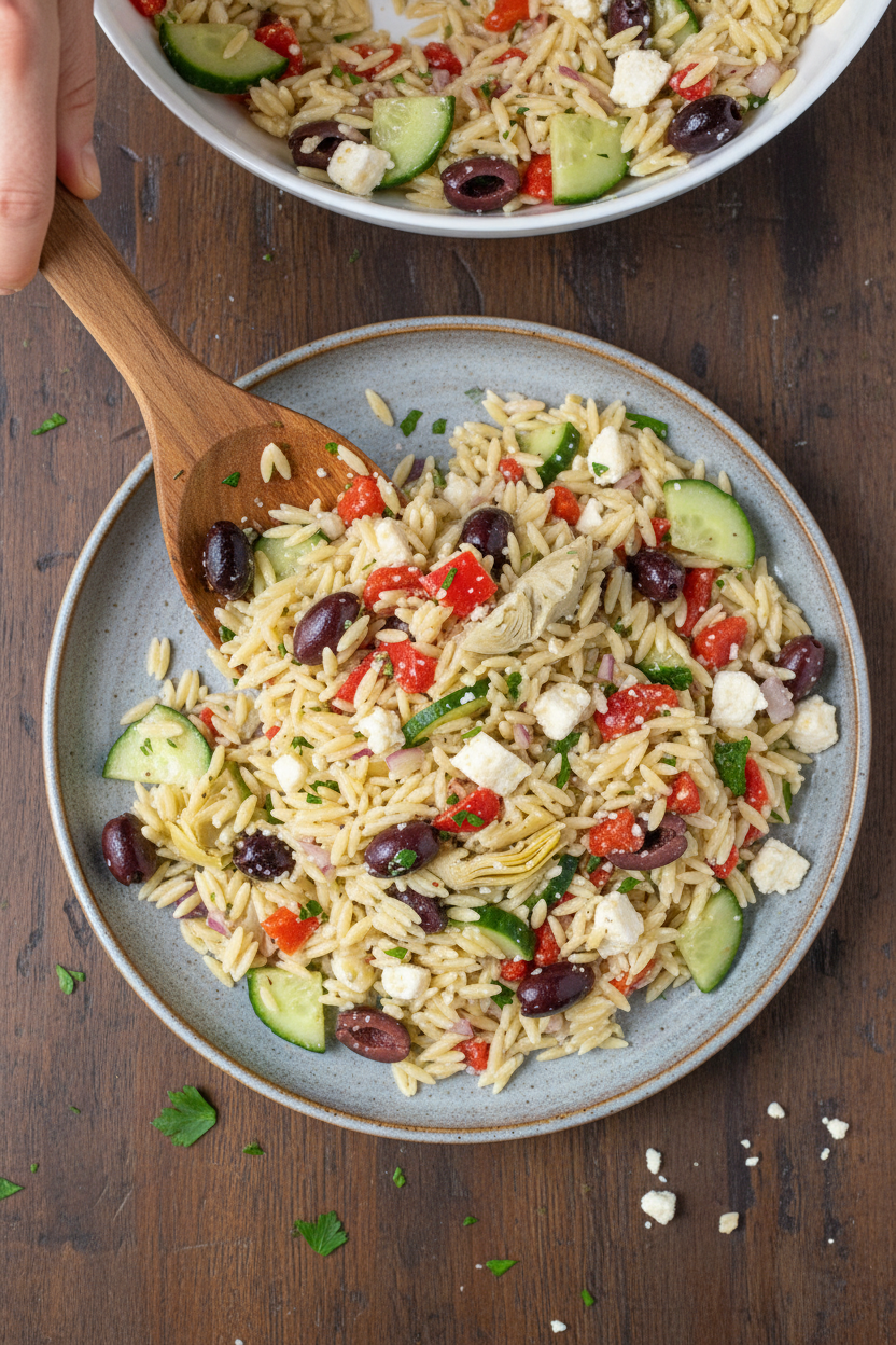 Mediterranean Orzo Salad - The Schmidty Wife