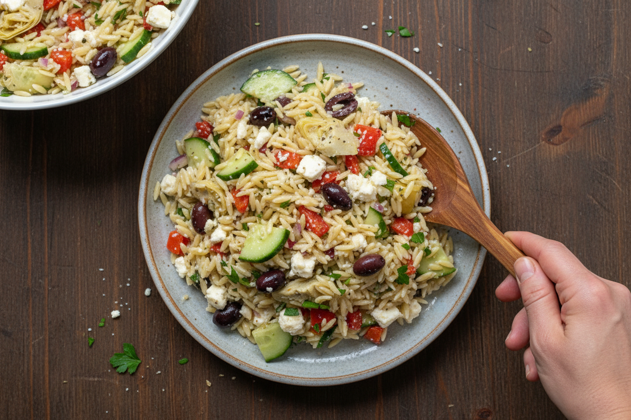 Mediterranean Orzo Salad - The Schmidty Wife
