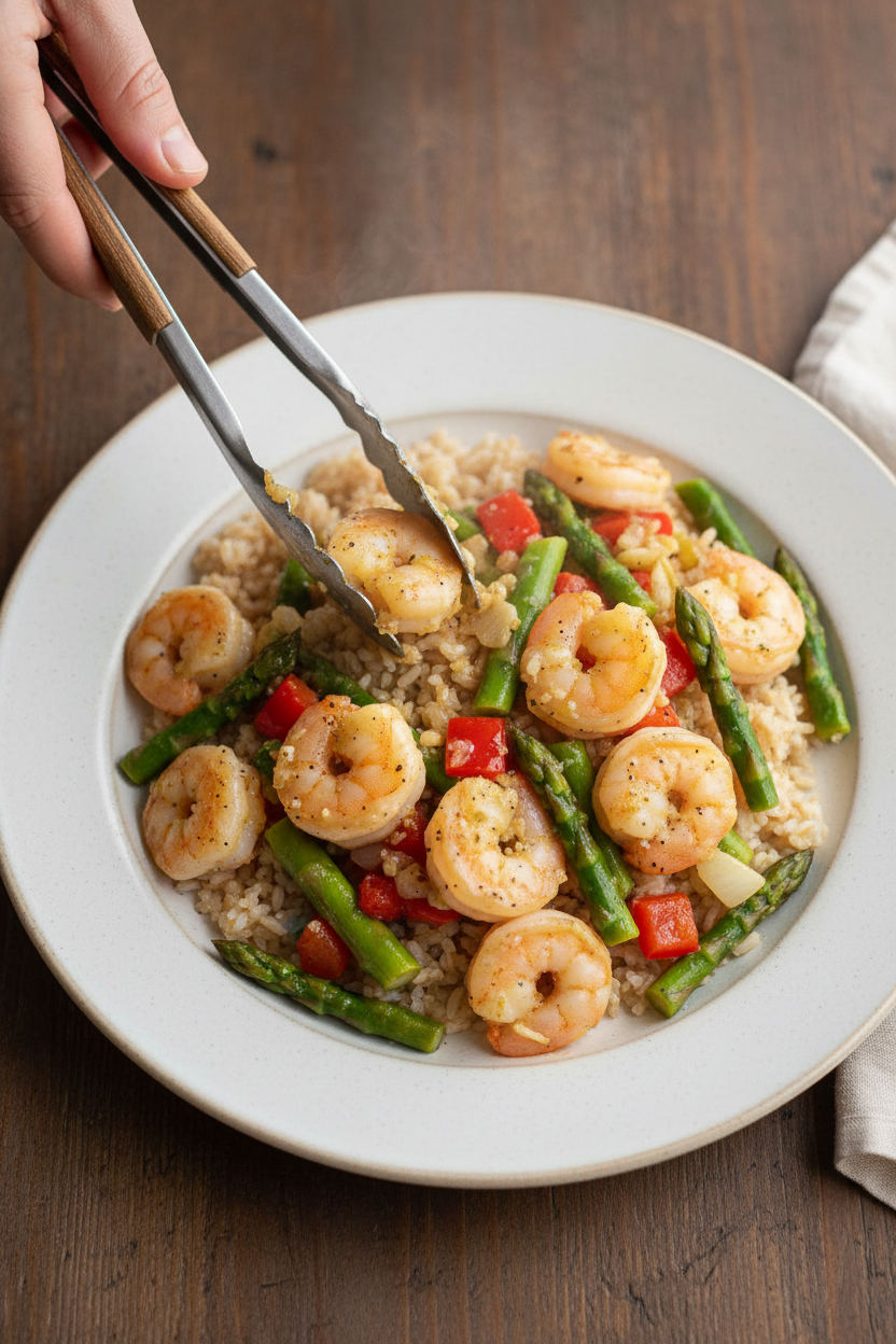 Meyer Lemon-Garlic Shrimp & Asparagus