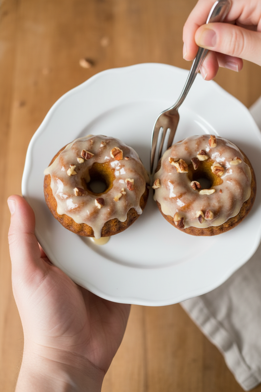 Mini Pumpkin Cakes with Spiced Buttermilk Glaze