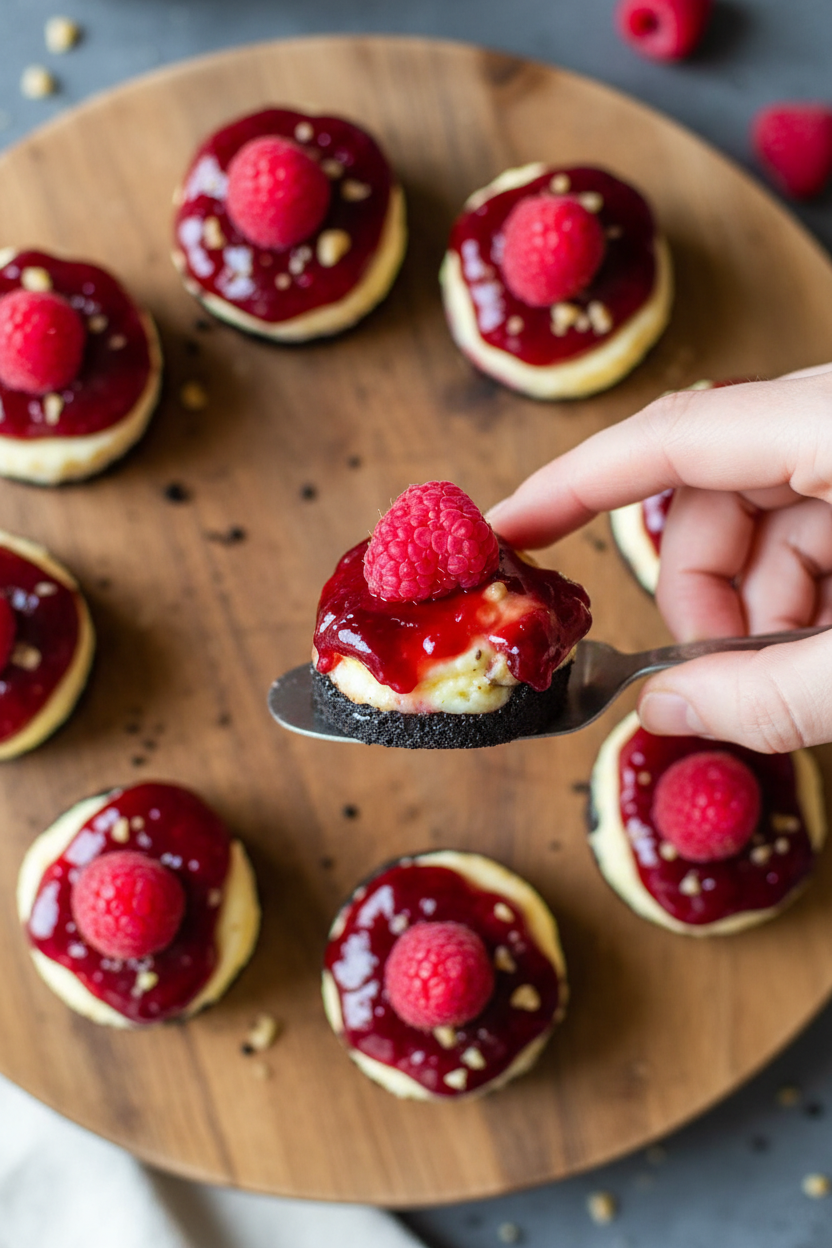 Mini Raspberry Cheesecakes
