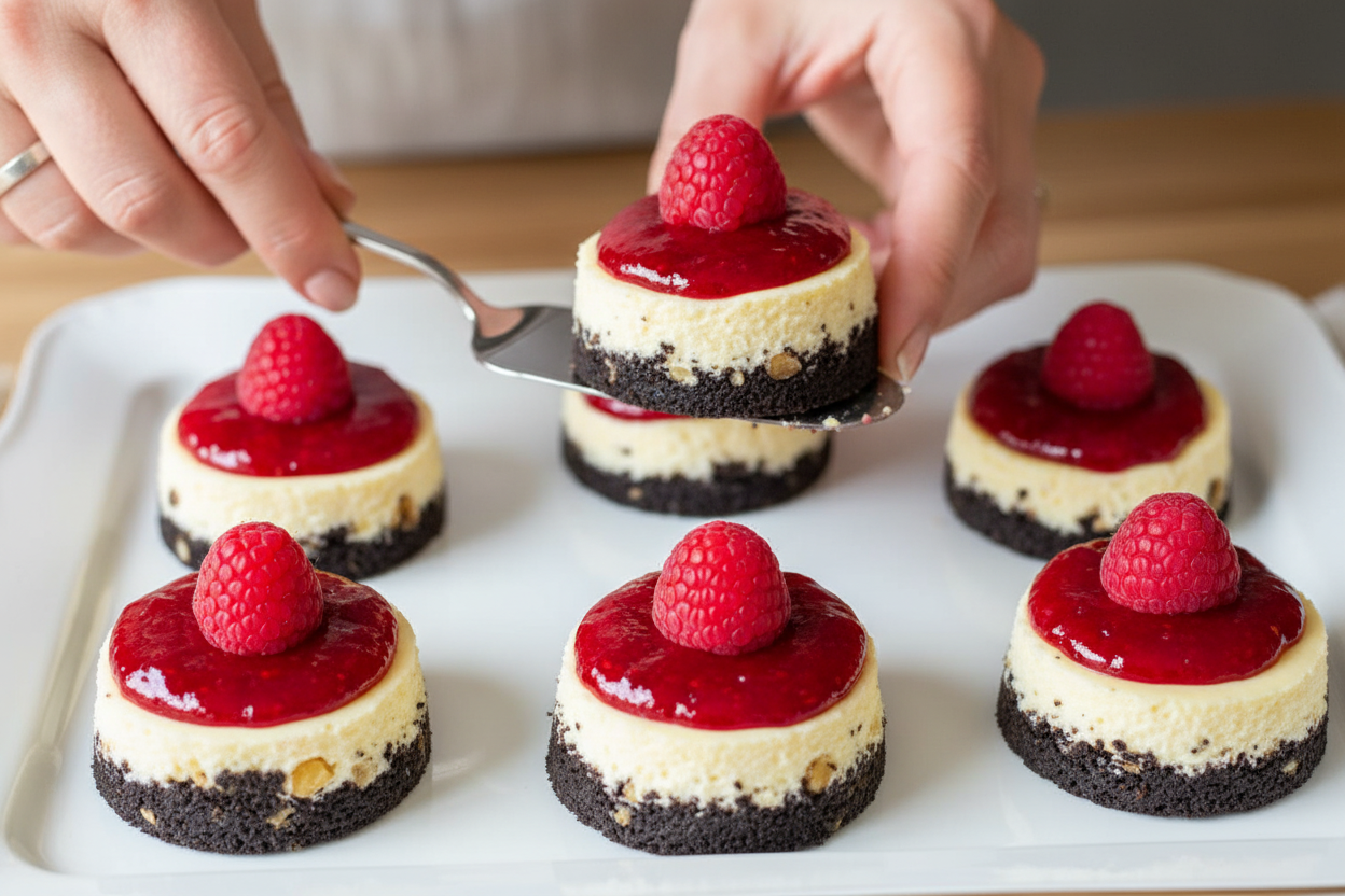 Mini Raspberry Cheesecakes