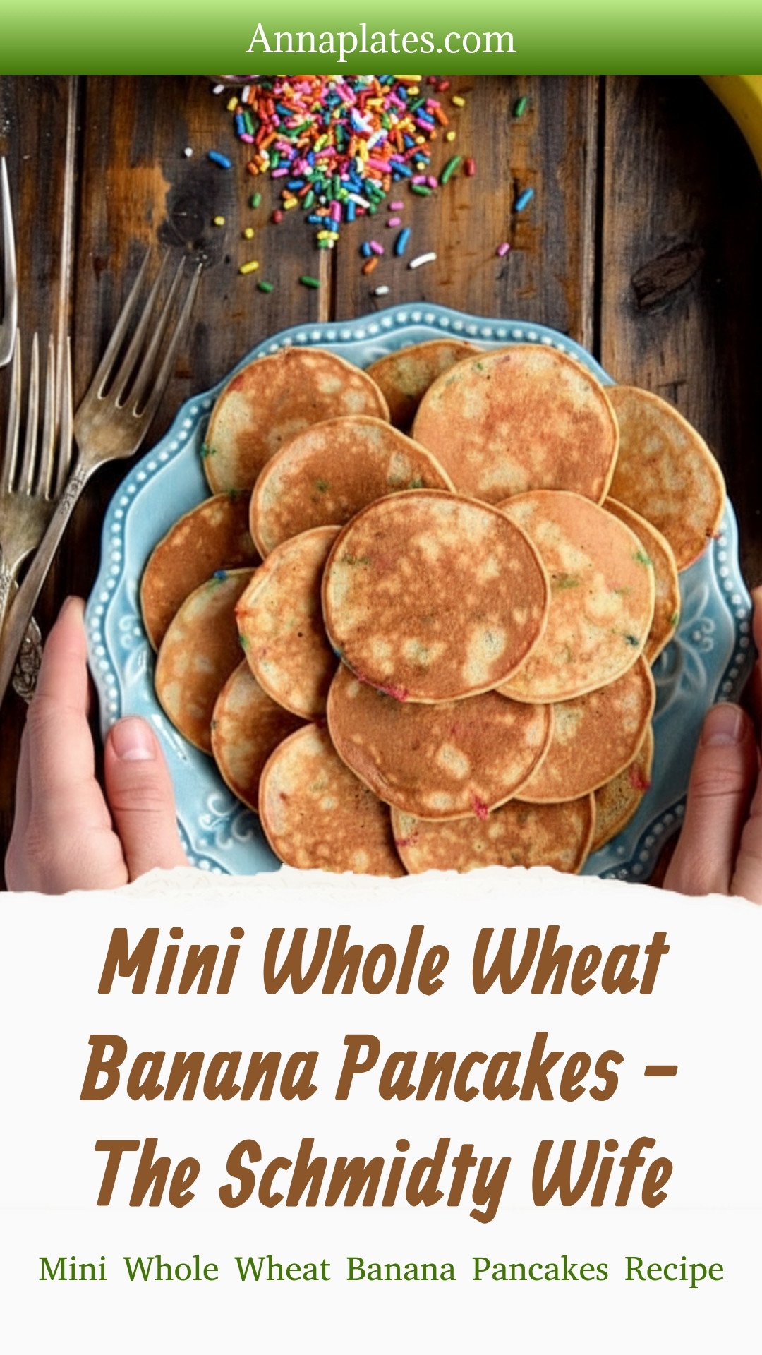 Mini Whole Wheat Banana Pancakes - The Schmidty Wife