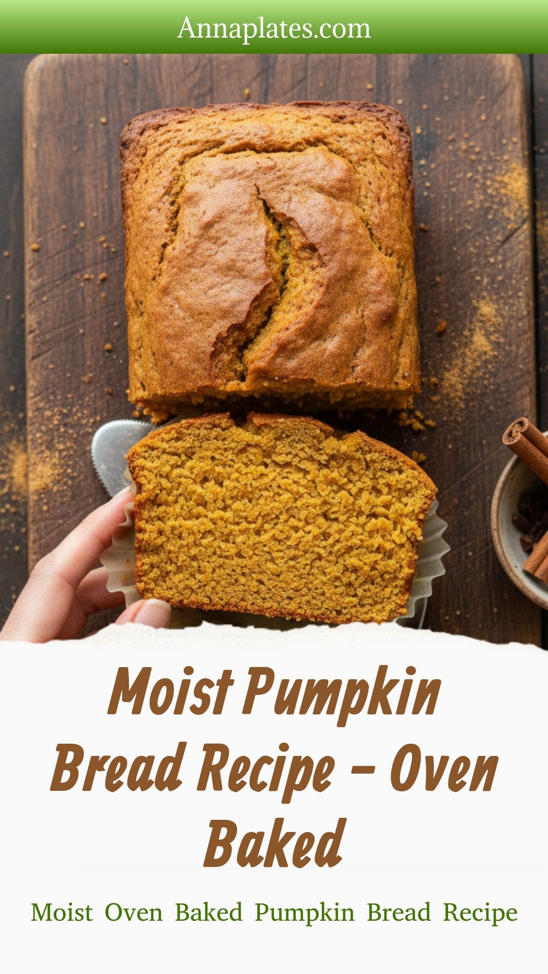 Moist Pumpkin Bread Recipe - Oven Baked