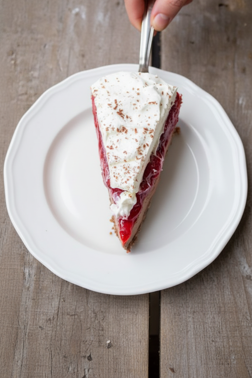 No Bake Strawberry Nutella Cream Cheese Pie