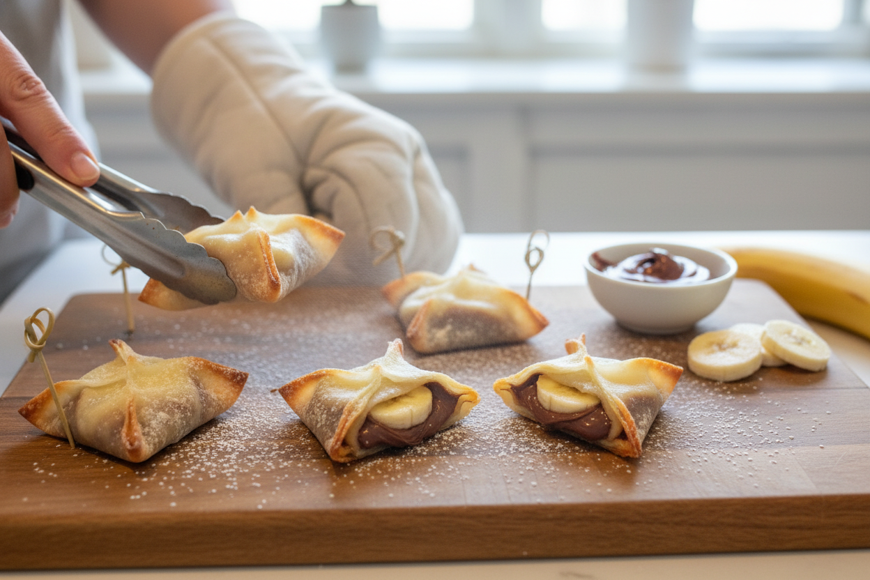 Nutella Banana Wonton - 60 Calorie Snack