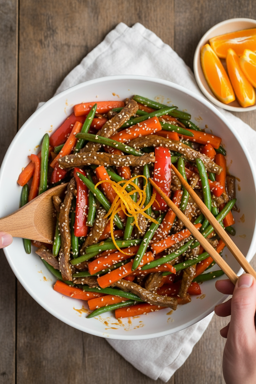 Orange Ginger Beef Stir Fry - The Schmidty Wife