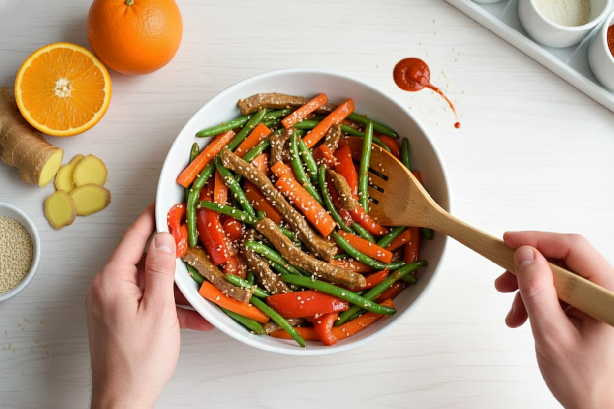 Orange Ginger Beef Stir Fry - The Schmidty Wife