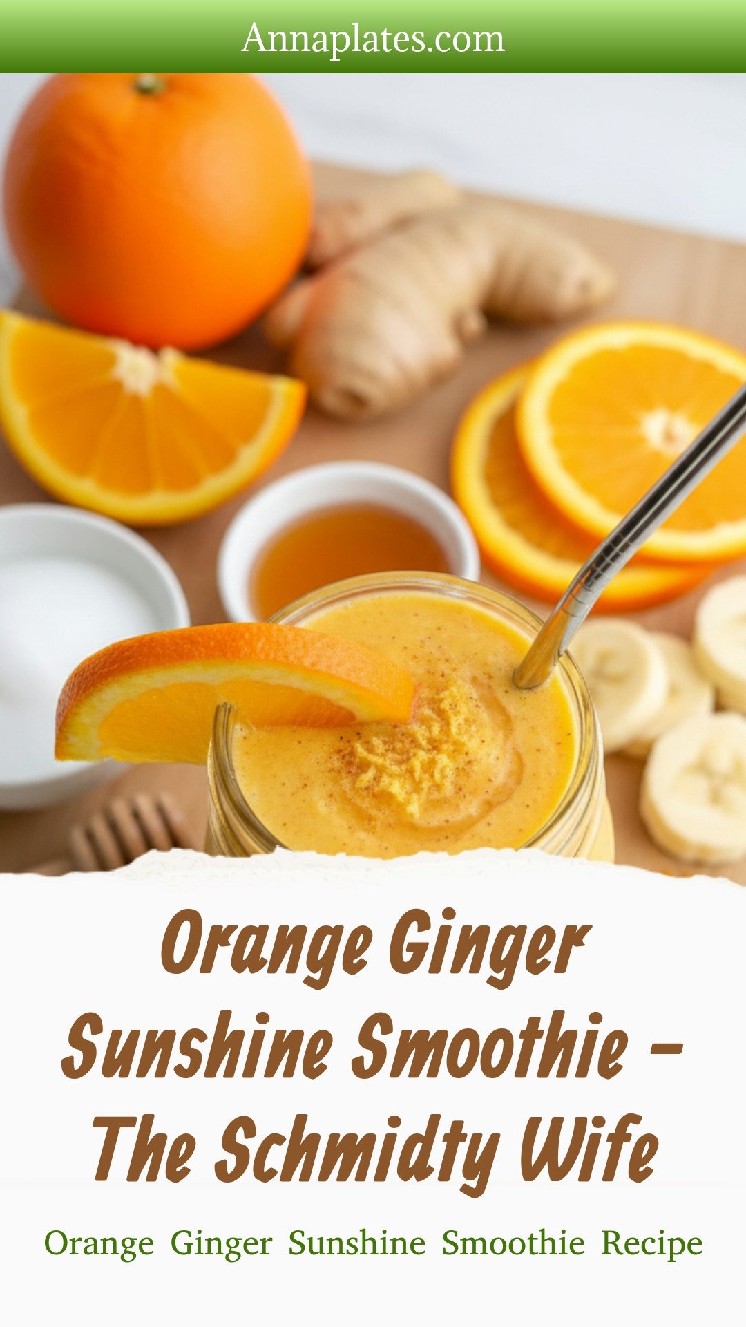 Orange Ginger Sunshine Smoothie - The Schmidty Wife