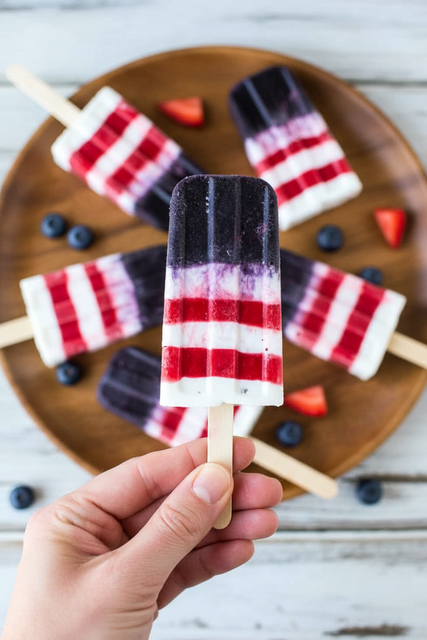 Patriotic Smoothie Popsicles