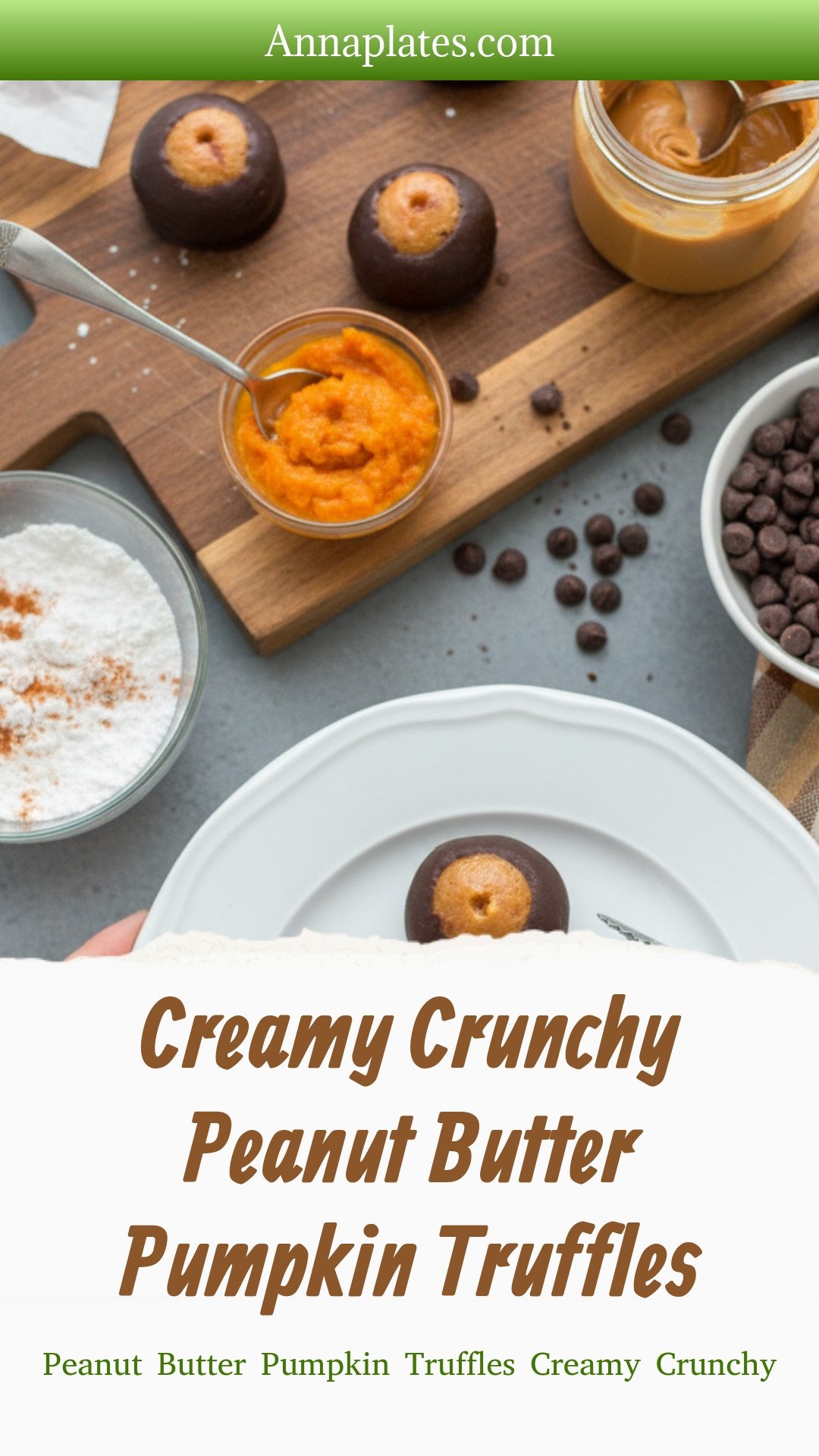 Creamy Crunchy Peanut Butter Pumpkin Truffles