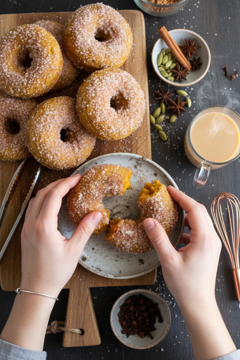 Pumpkin Chai Donuts