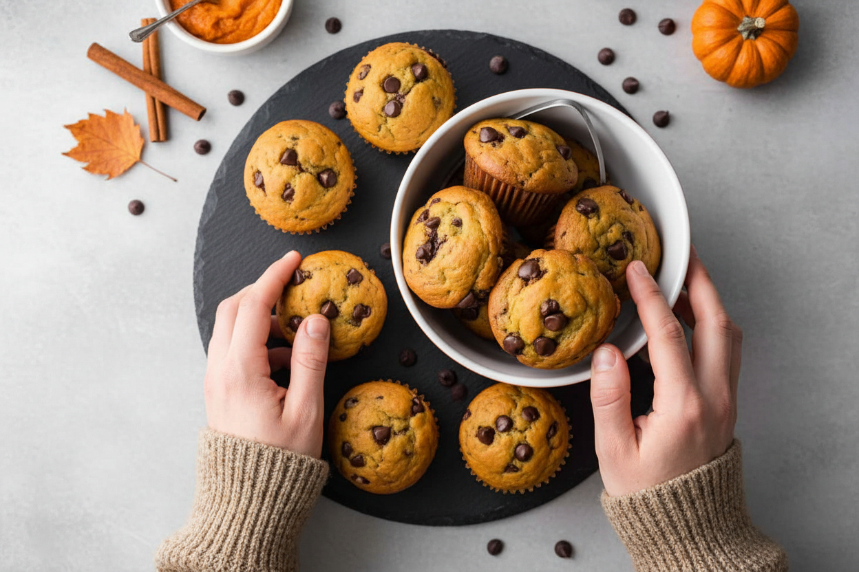 Pumpkin Chocolate Chip Muffins