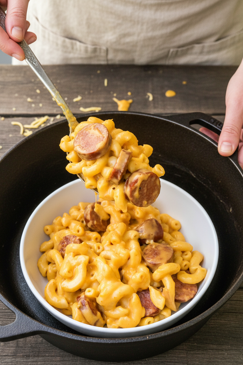 Pumpkin Sausage Mac and Cheese