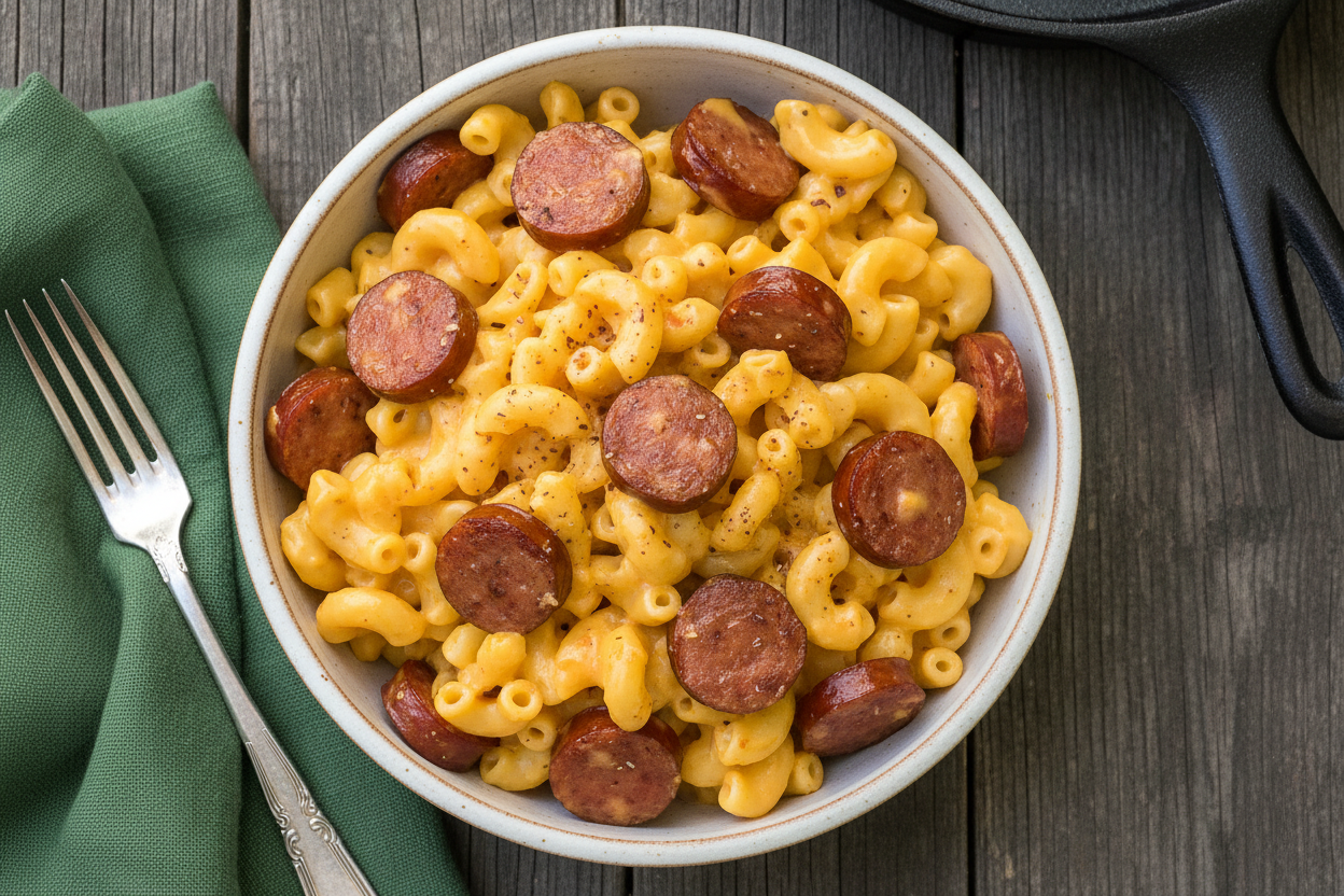 Pumpkin Sausage Mac and Cheese