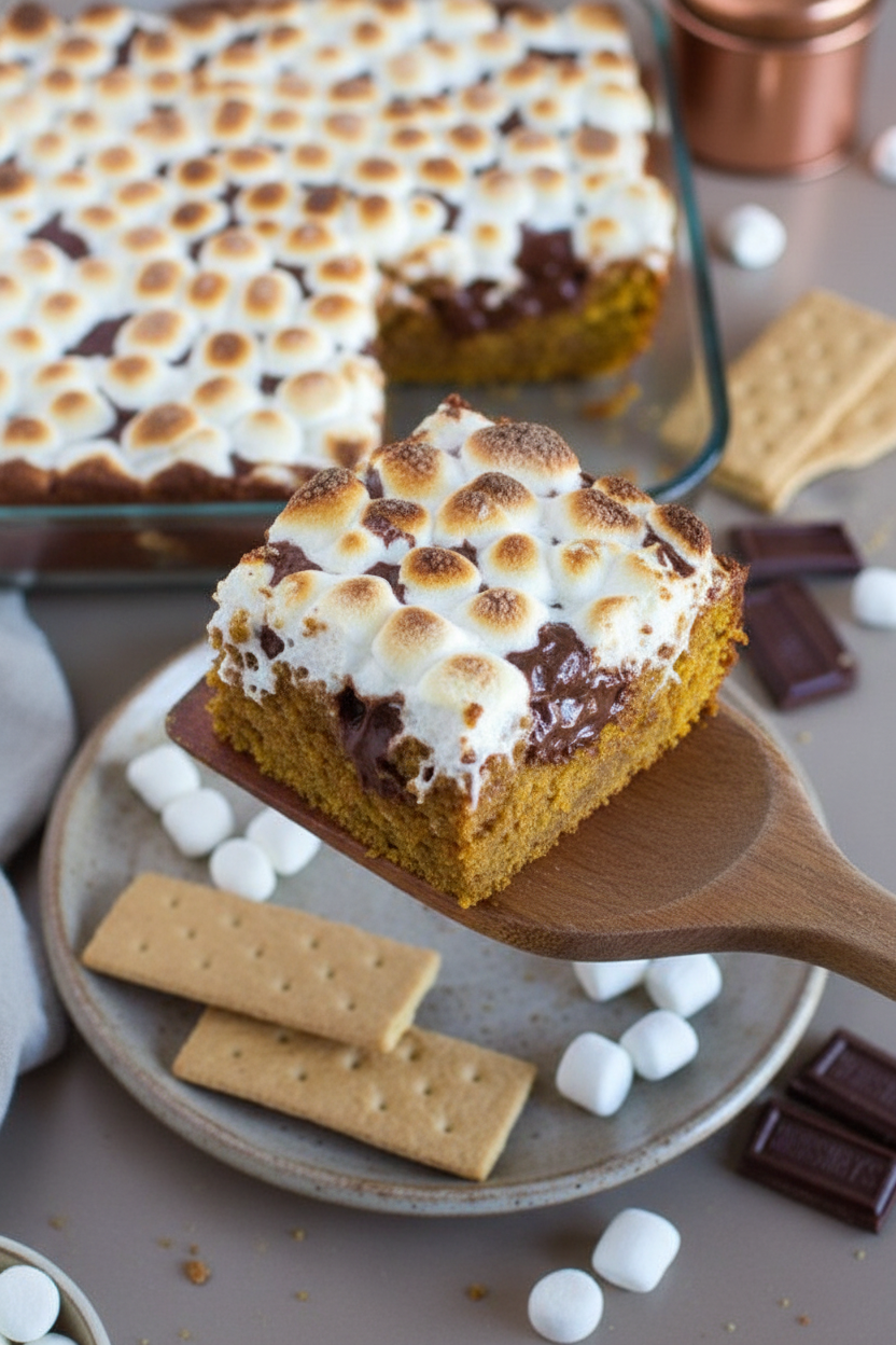 Pumpkin S'mores Cake