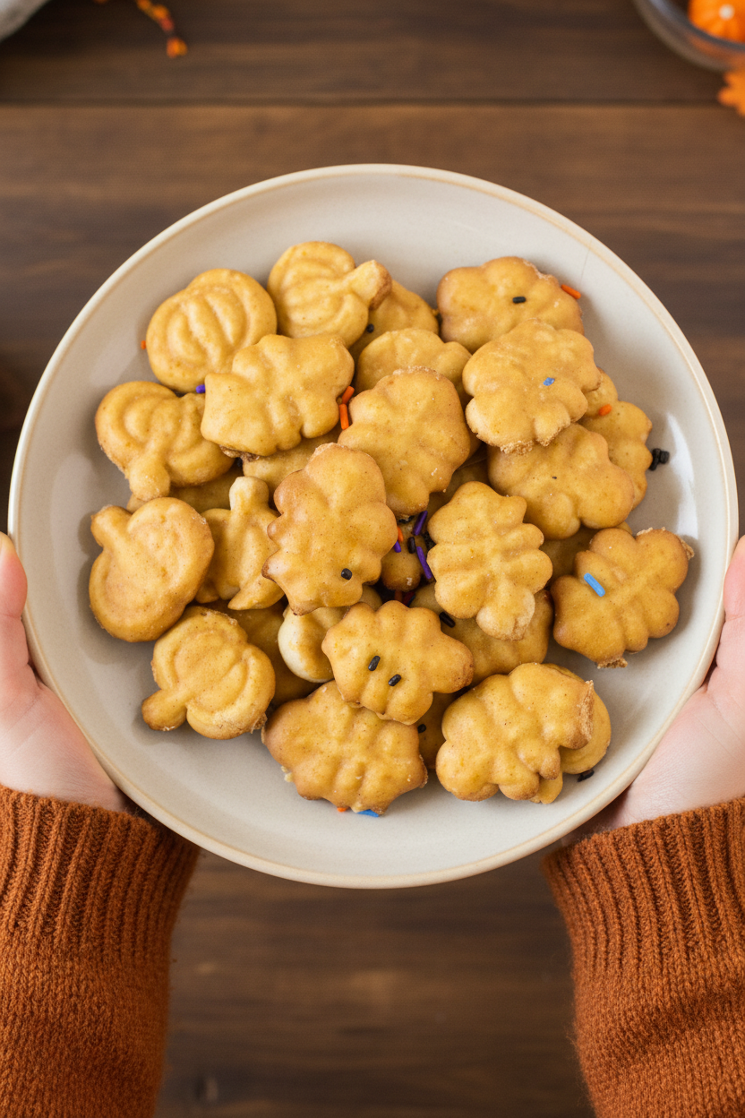 Pumpkin Spice Spritz Cookies
