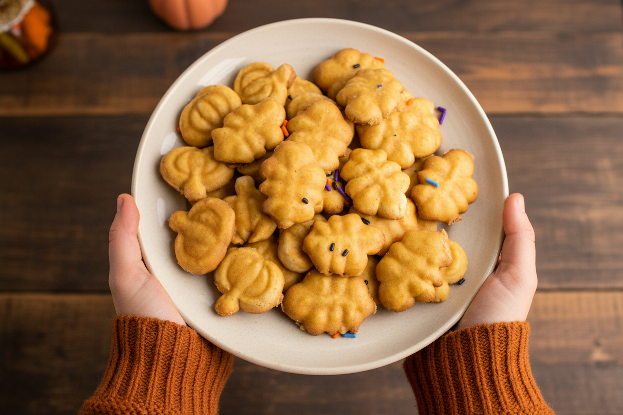 Pumpkin Spice Spritz Cookies