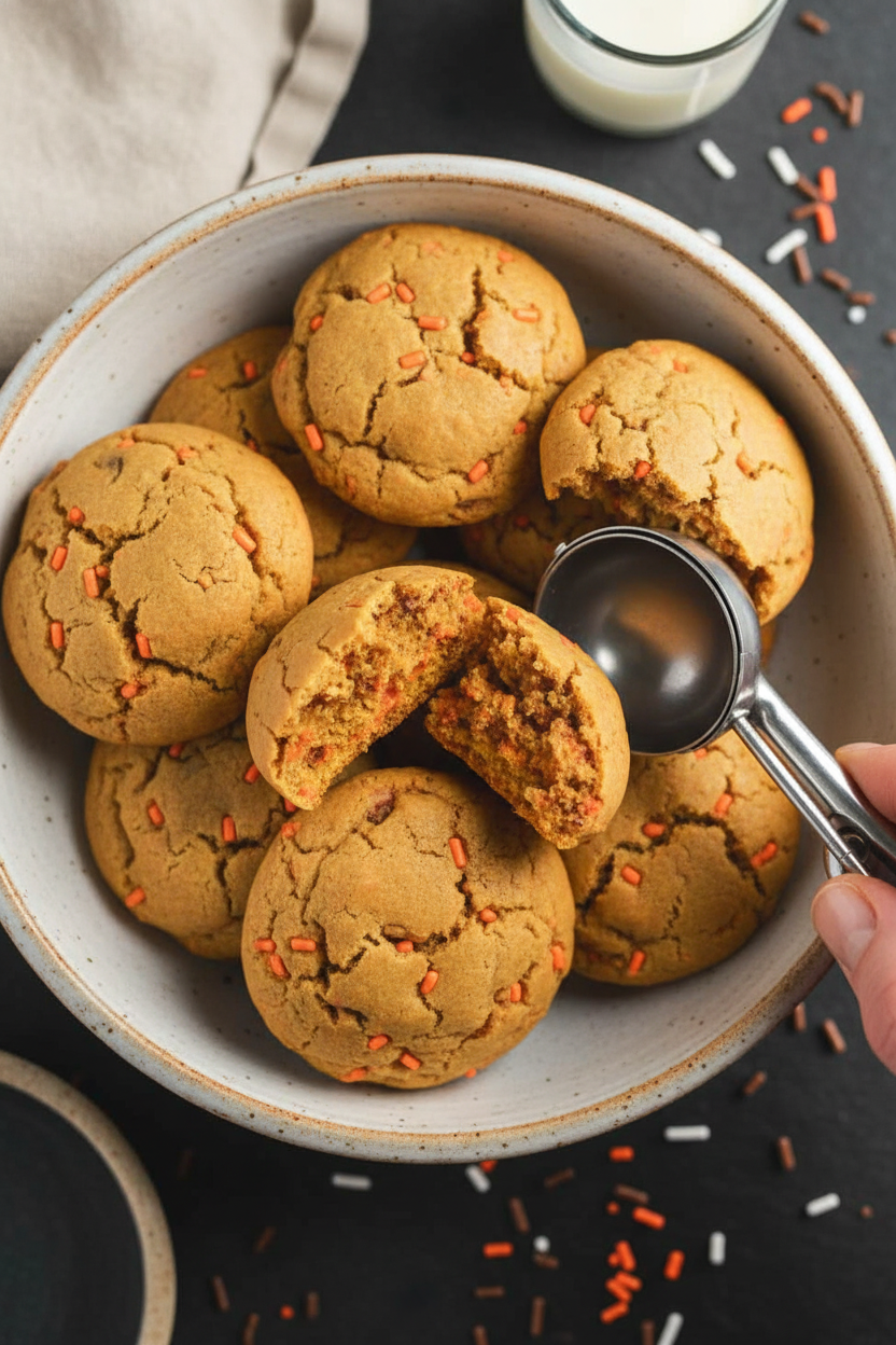 Pumpkin Sprinkle Cookies 