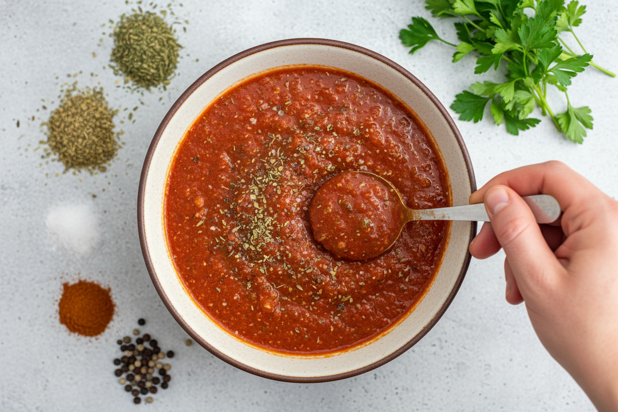 Easy 5-Minute Pizza Sauce Recipe - The Schmidty Wife