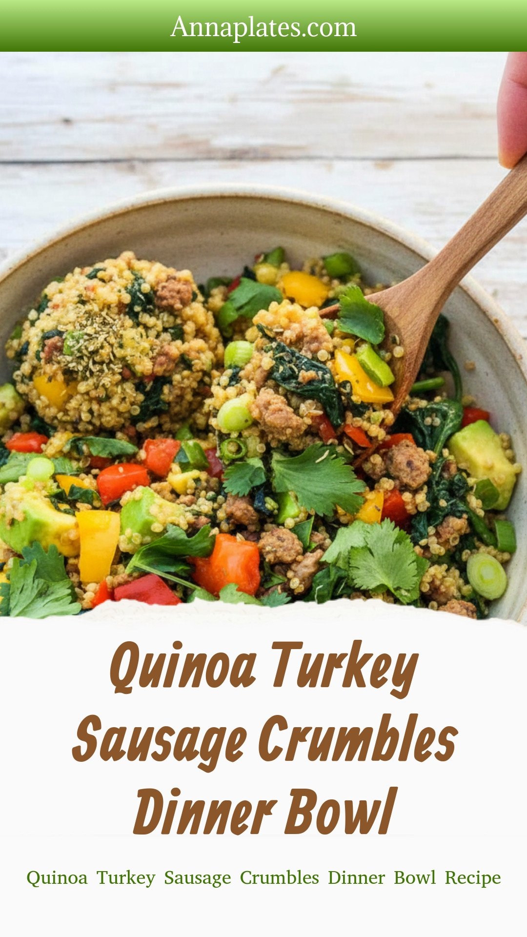 Quinoa Turkey Sausage Crumbles Dinner Bowl