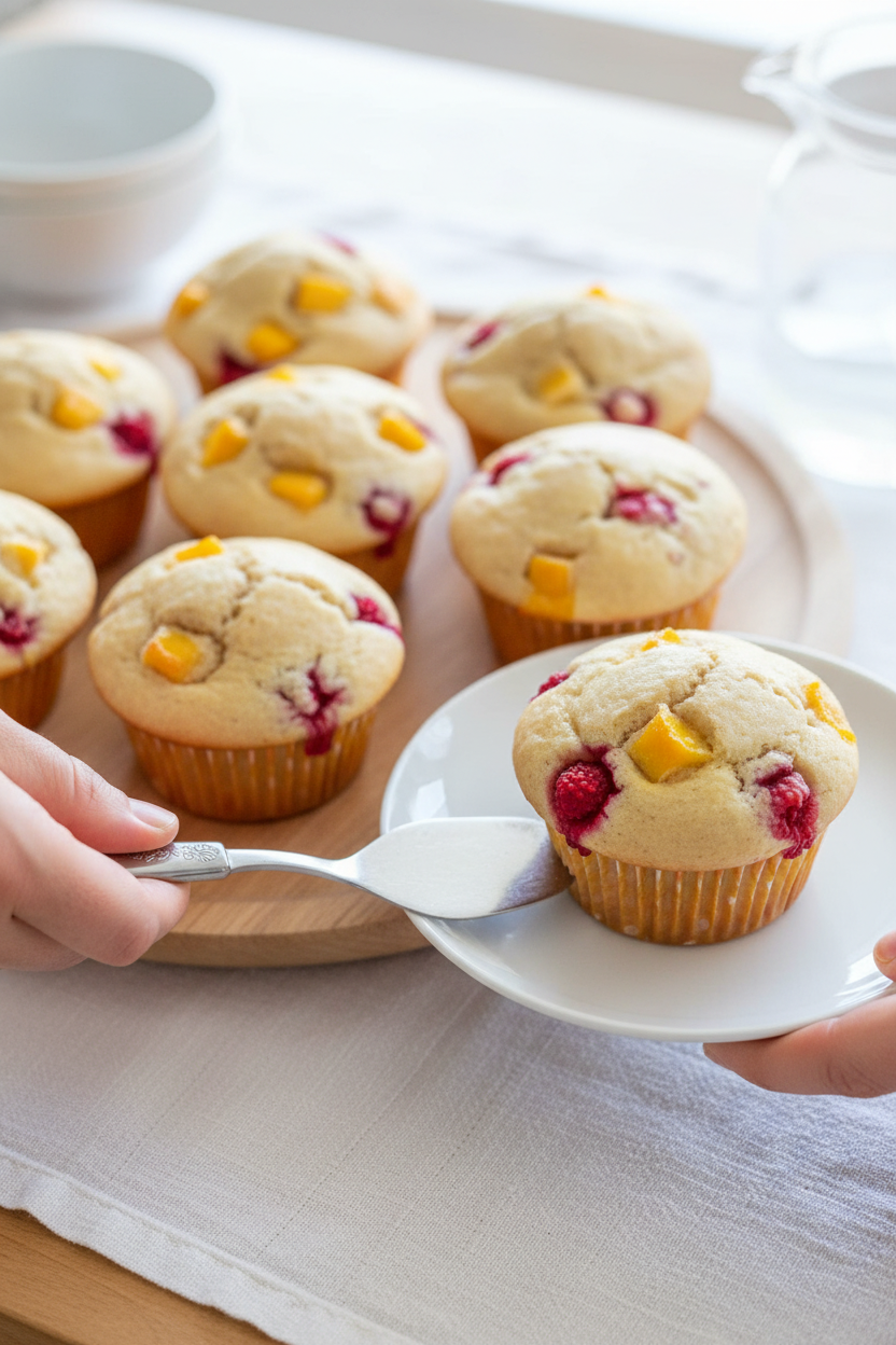 Raspberry Mango Muffins