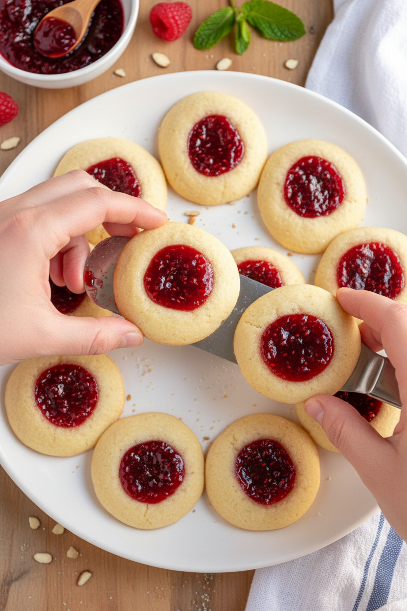 Raspberry Thumbprint Cookies - The Schmidty Wife