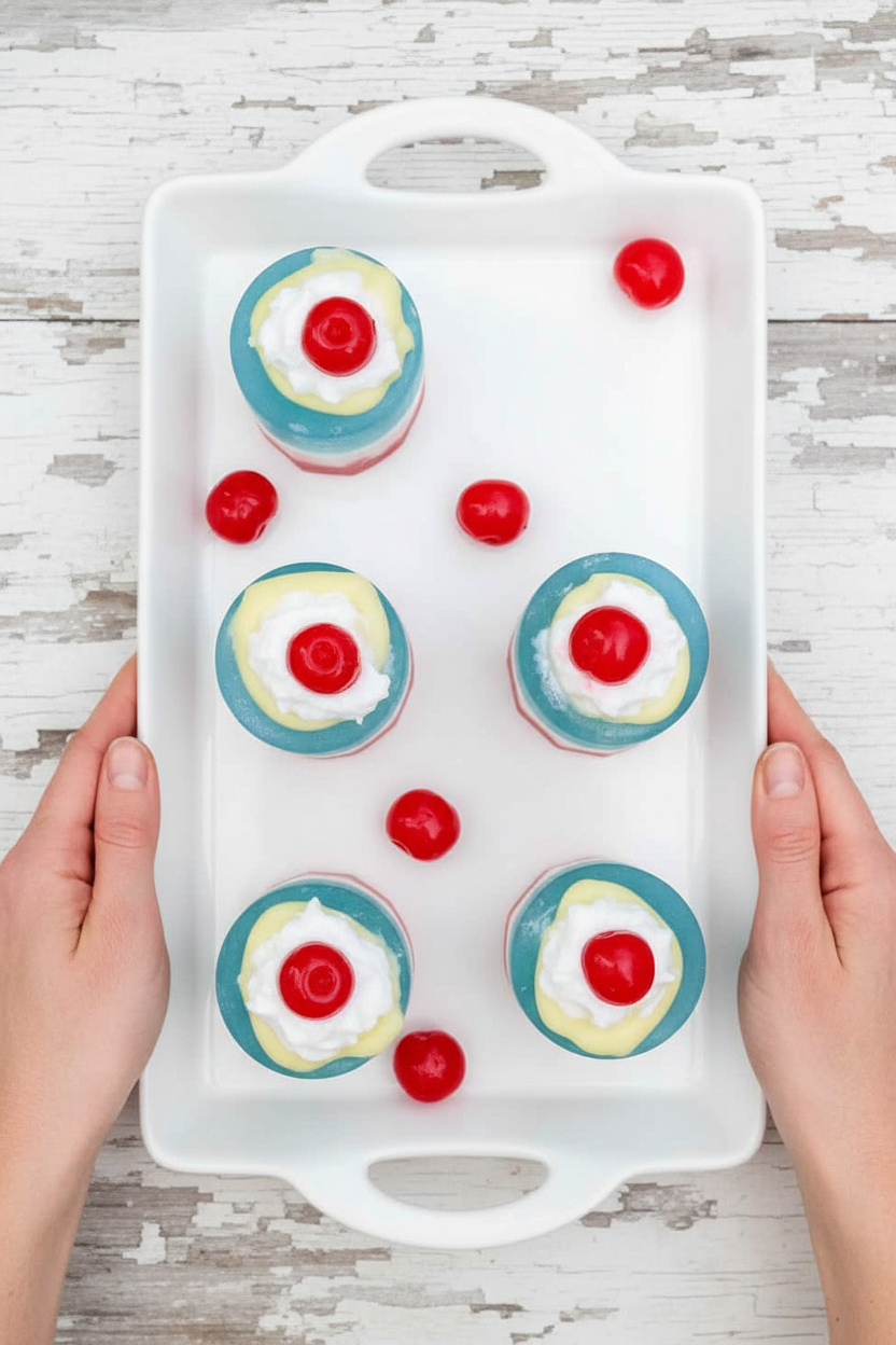 Red White and Blue Patriotic Pudding Firecrackers