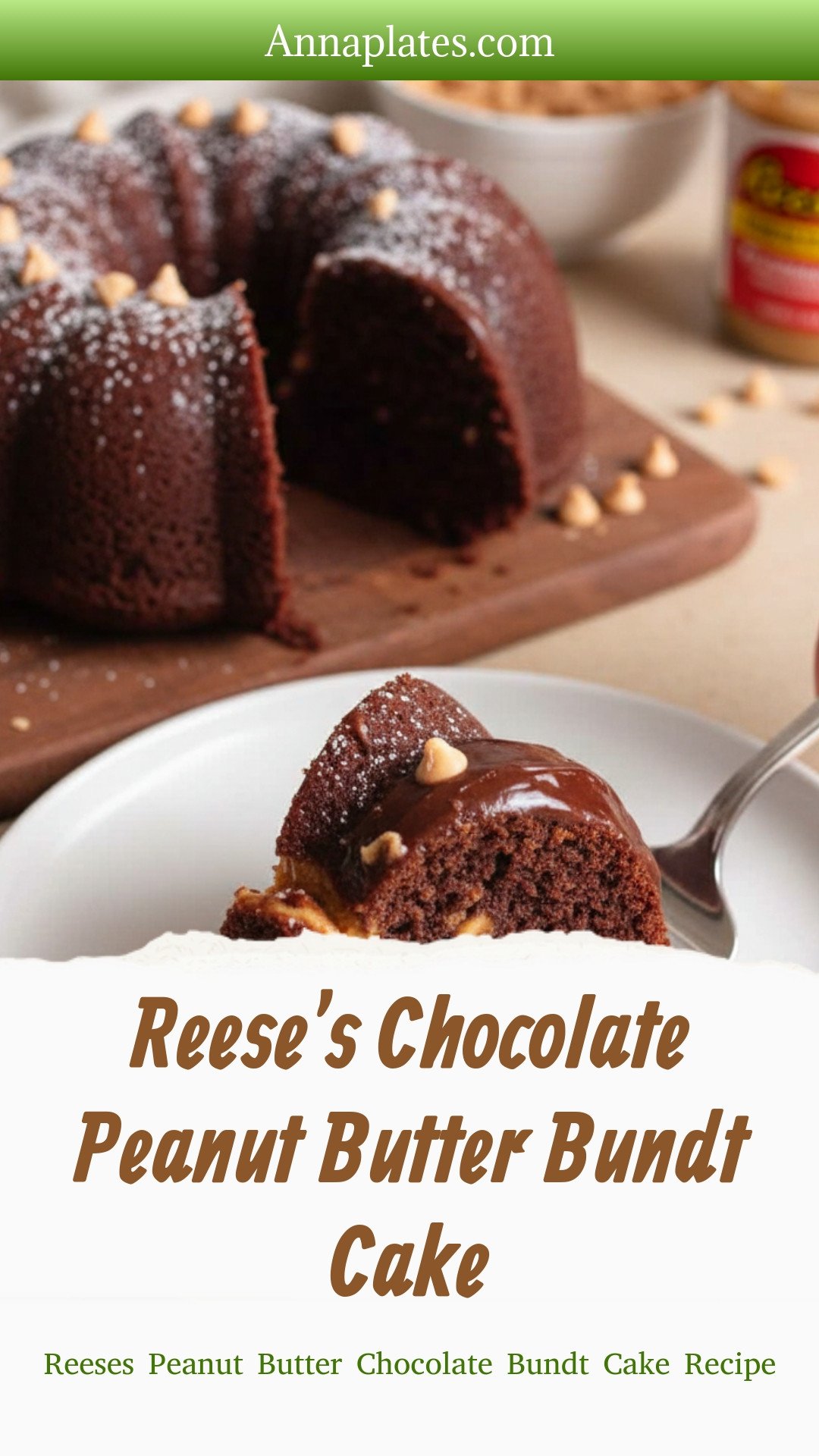 Reese's Chocolate Peanut Butter Bundt Cake