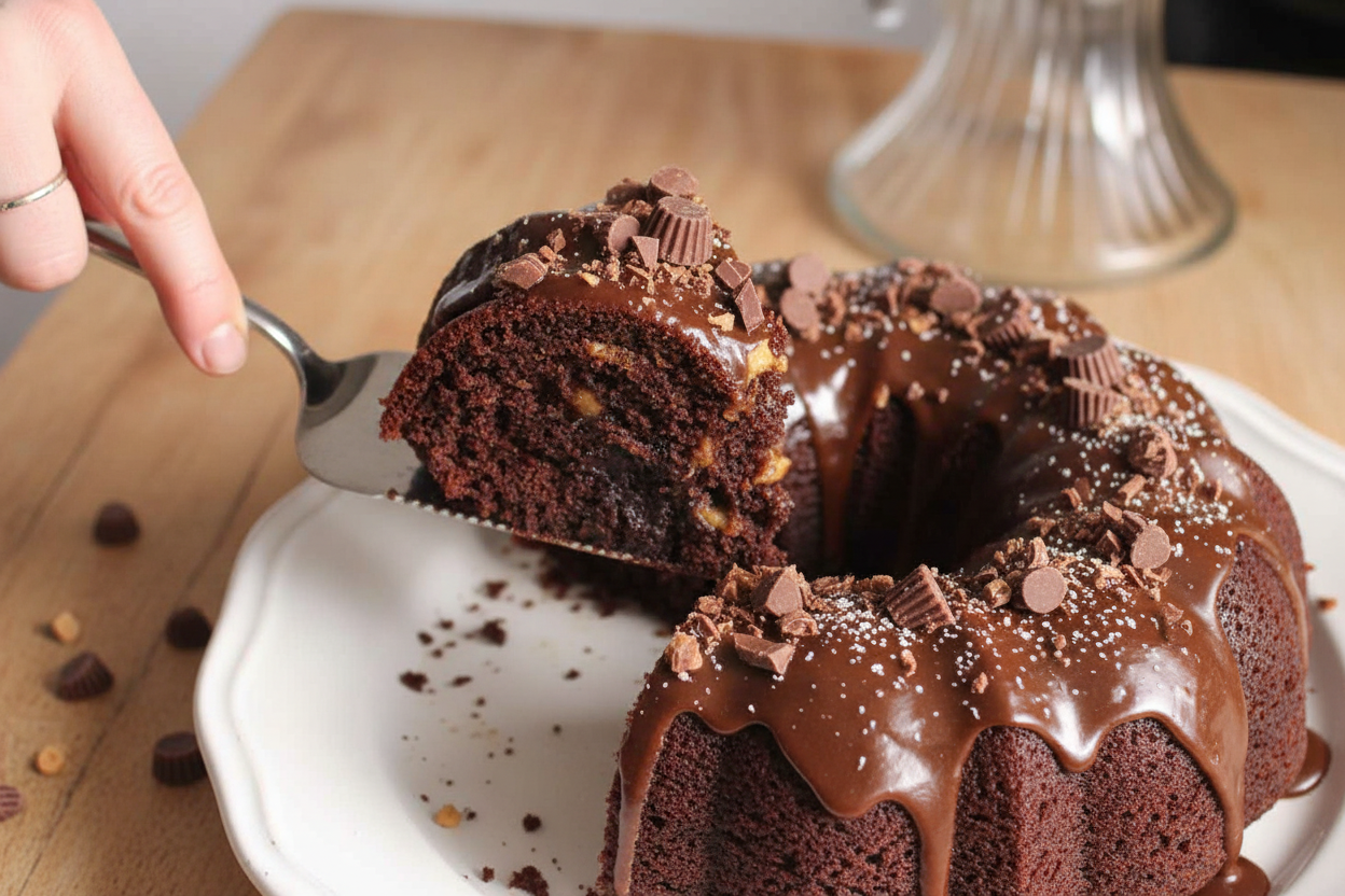 Reeses Peanut Butter Chocolate Bundt Cake Recipe