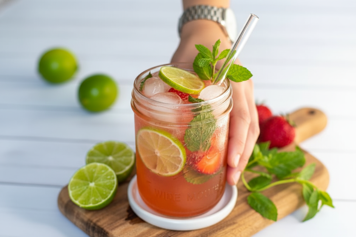 Strawberry Mojito Mocktail - The Schmidty Wife
