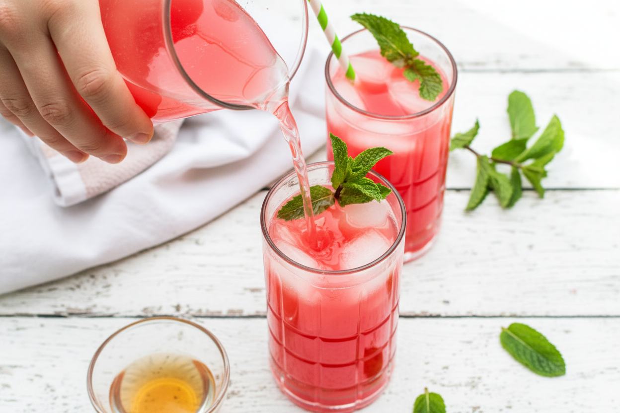 Watermelon Lime Mint Cocktails