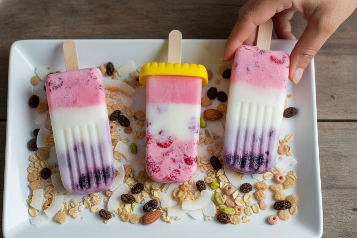 Yogurt and Fruit Ice Pops