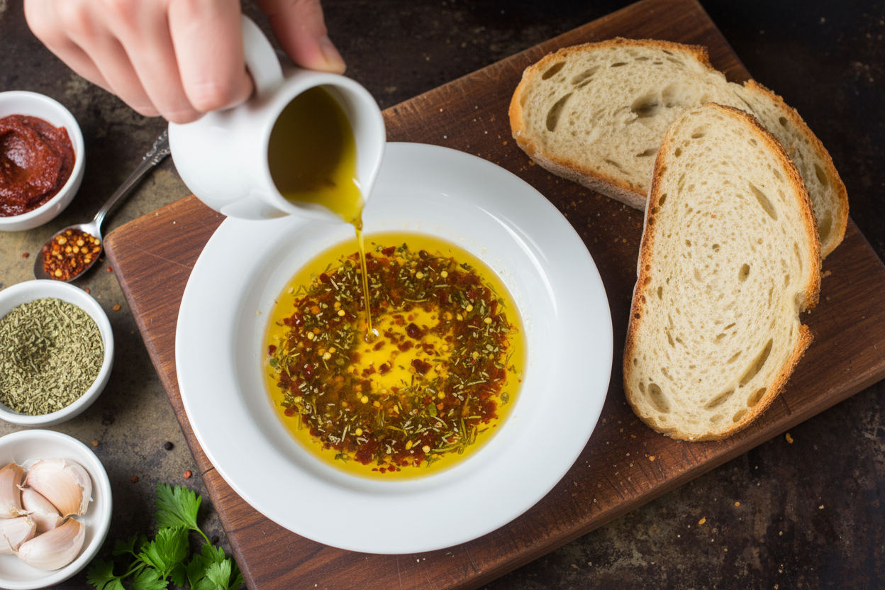 Restaurant Style Garlic and Herb Bread Dipping Oil: Garlic Herb Bread Dipping Oil Restaurant Style