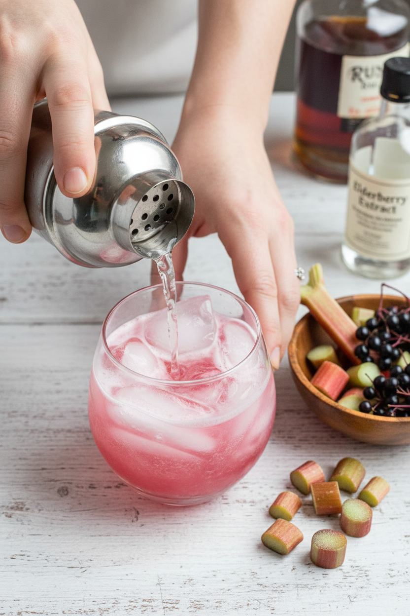 Rhubarb Elderberry Cocktail
